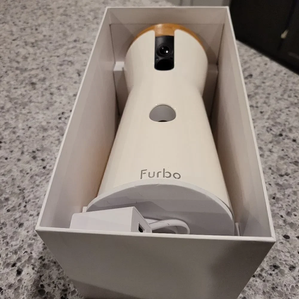 Furbo Dog Camera Treat Tossing, 1080P 2.4G Wifi only 2-Way Audio White